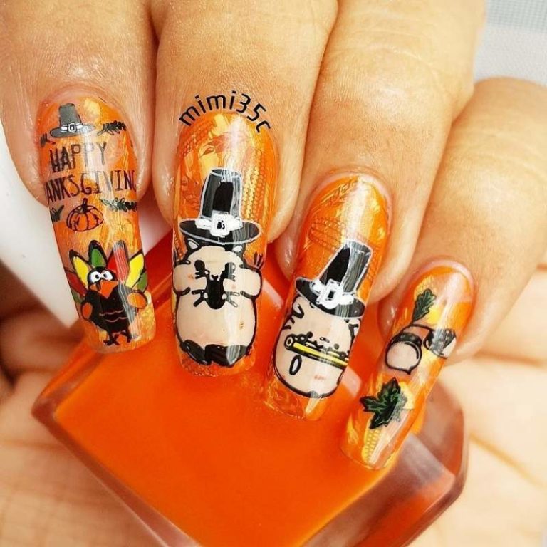 Seamless Collection of Thanksgiving Nail Design Ideas that you'll love ...