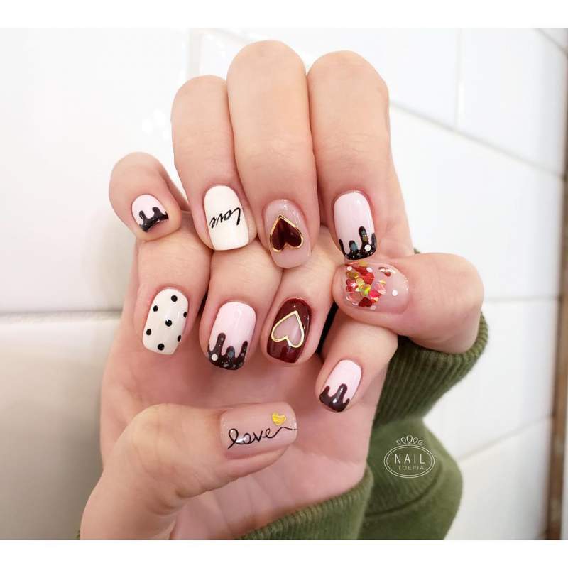 pictures of valentine's day nails