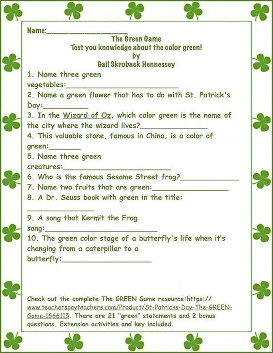  St. Patrick's Day Games