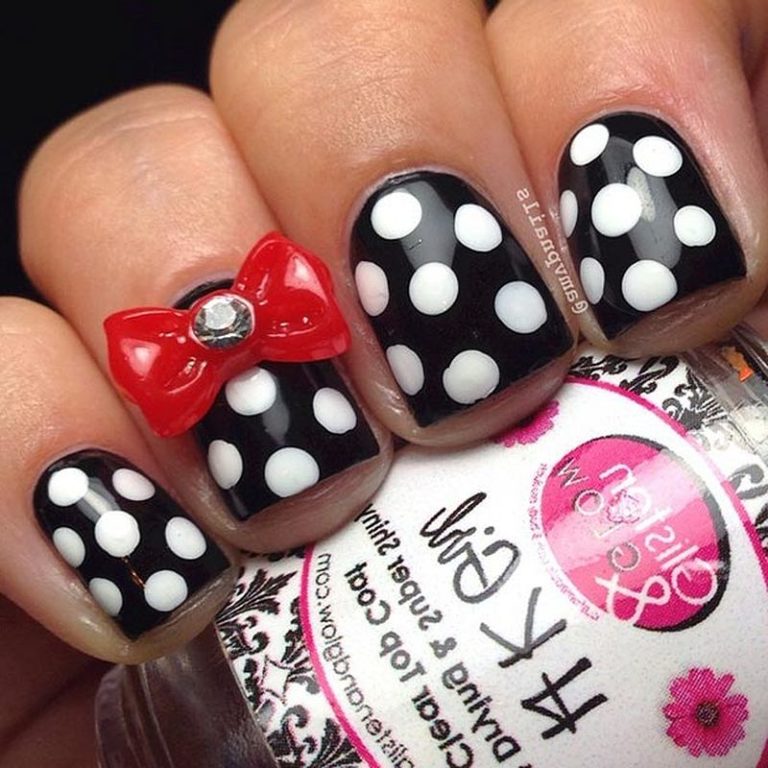 60 Polka Dot Nail Designs for the season that are classic yet chic ...