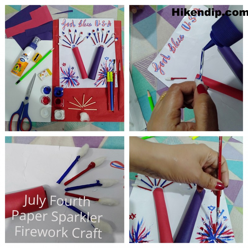 DIY Paper Sparklers Firework Craft 