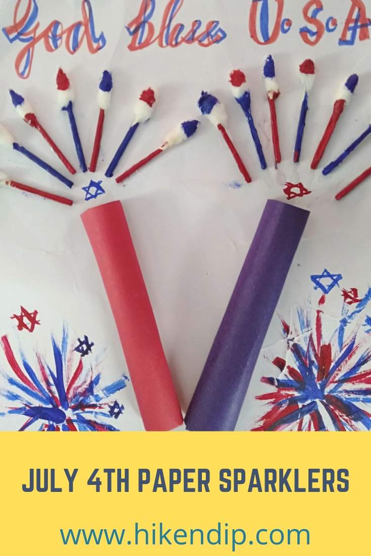 DIY Paper Sparklers Firework Craft