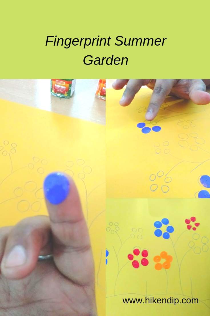 DIY Fingerprint Summer Garden Craft for Kids
