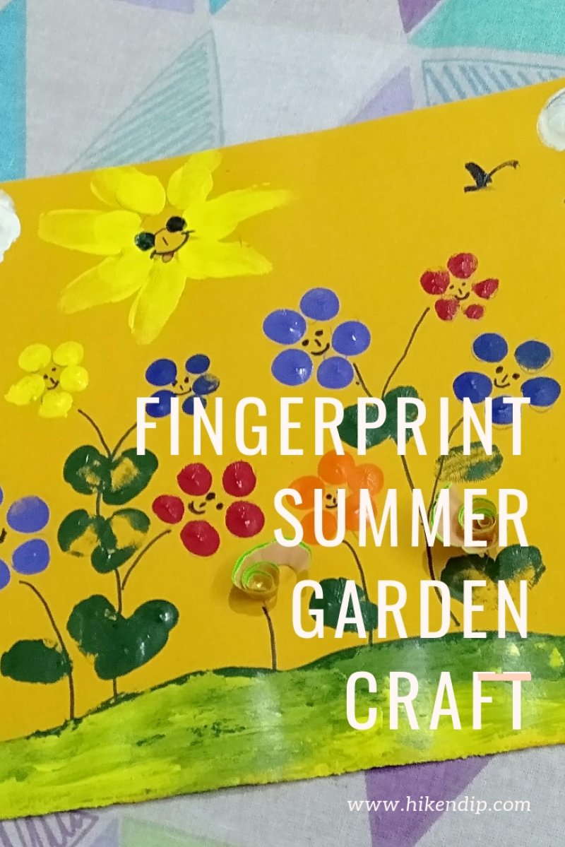DIY Fingerprint Summer Garden Craft for Kids