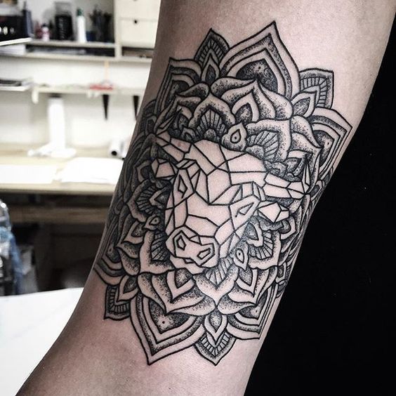 Tattoo uploaded by Tara • By Aj McGuire #bull #geometric #dotwork • Tattoodo