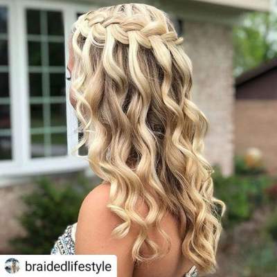 Waterfall Braid Hairstyle