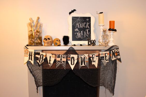 Halloween Mantel Decorating Ideas