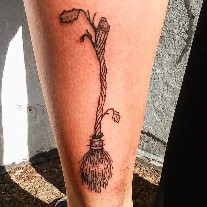 #34. Witch Broom Tattoo. 
