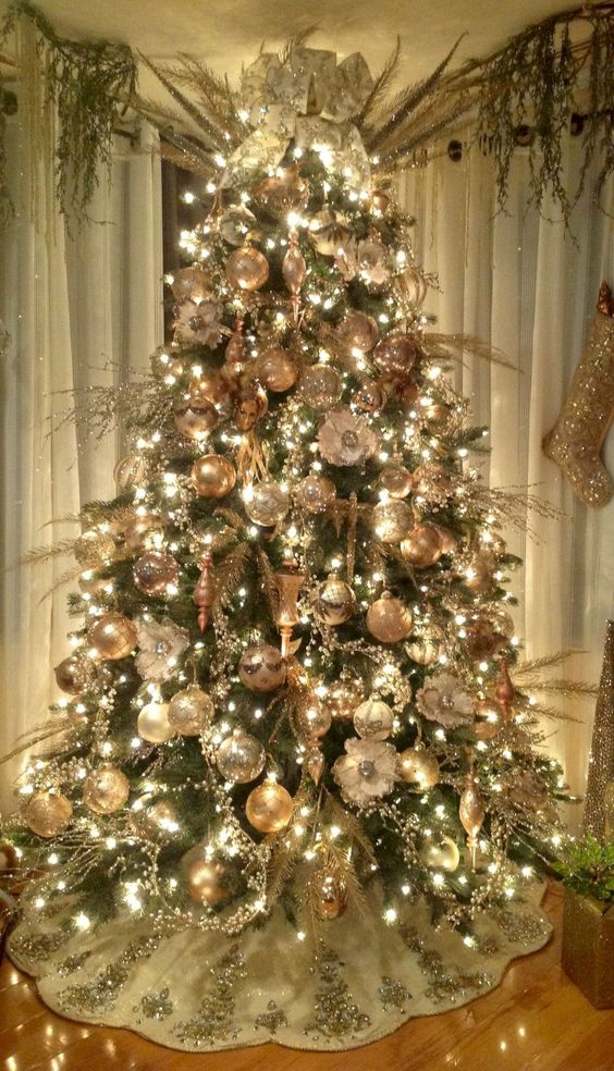 Golden Christmas Tree Ideas