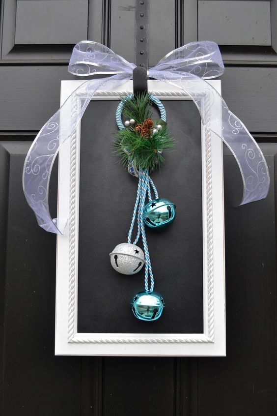 DIY Picture Frame Christmas Wreaths