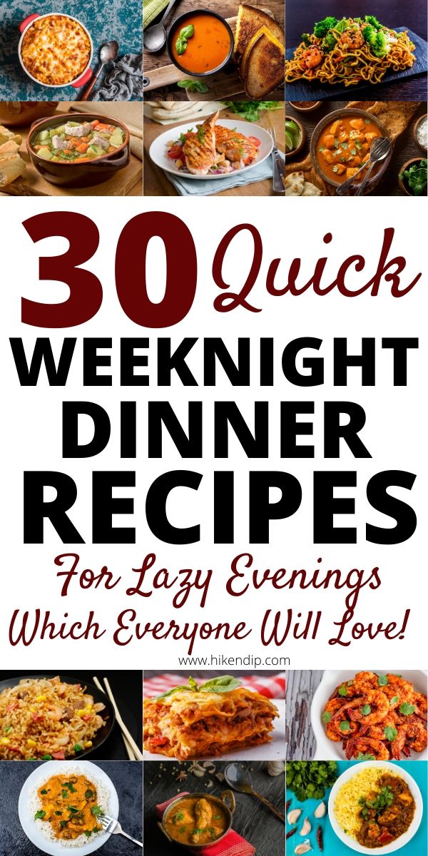 quick weeknight dinner recipes