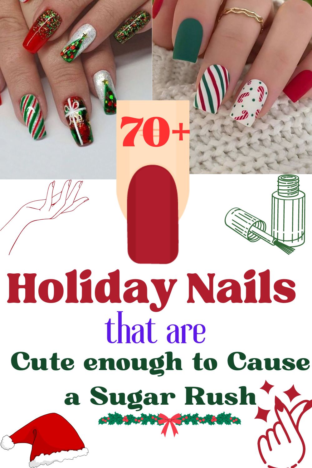 50+ Cutest Christmas Nail Ideas That Sleigh This Season! - Prada & Pearls