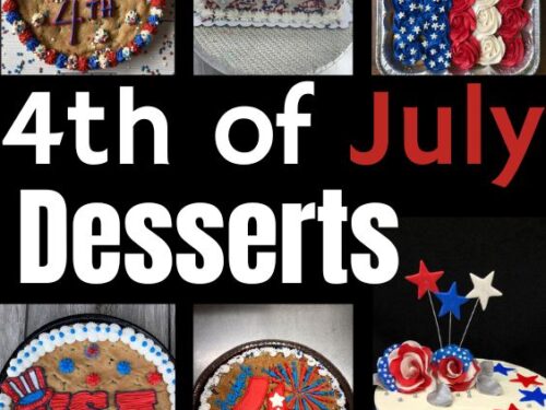 collage of Fourth of July cakes